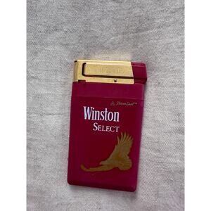 Vintage Red Winston Select Smooth Taste Thin Flat Cigarette Lighter